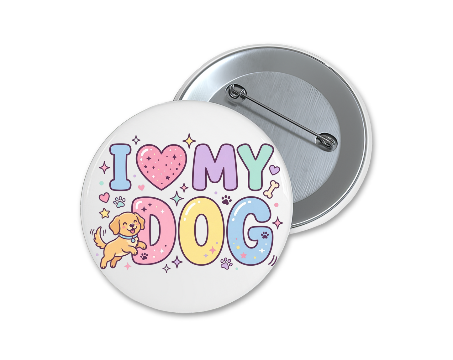 Dog lover buttons, choose your favorite(s), 1.75"