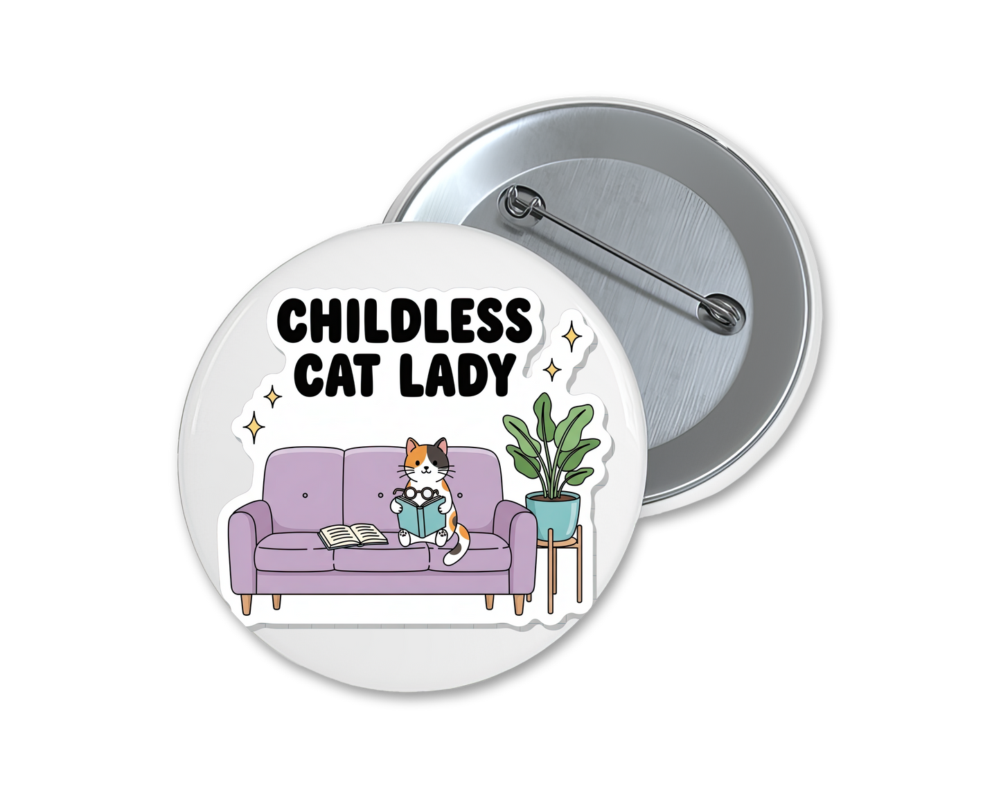 Cat lover buttons, choose your favorite(s), 1.75"