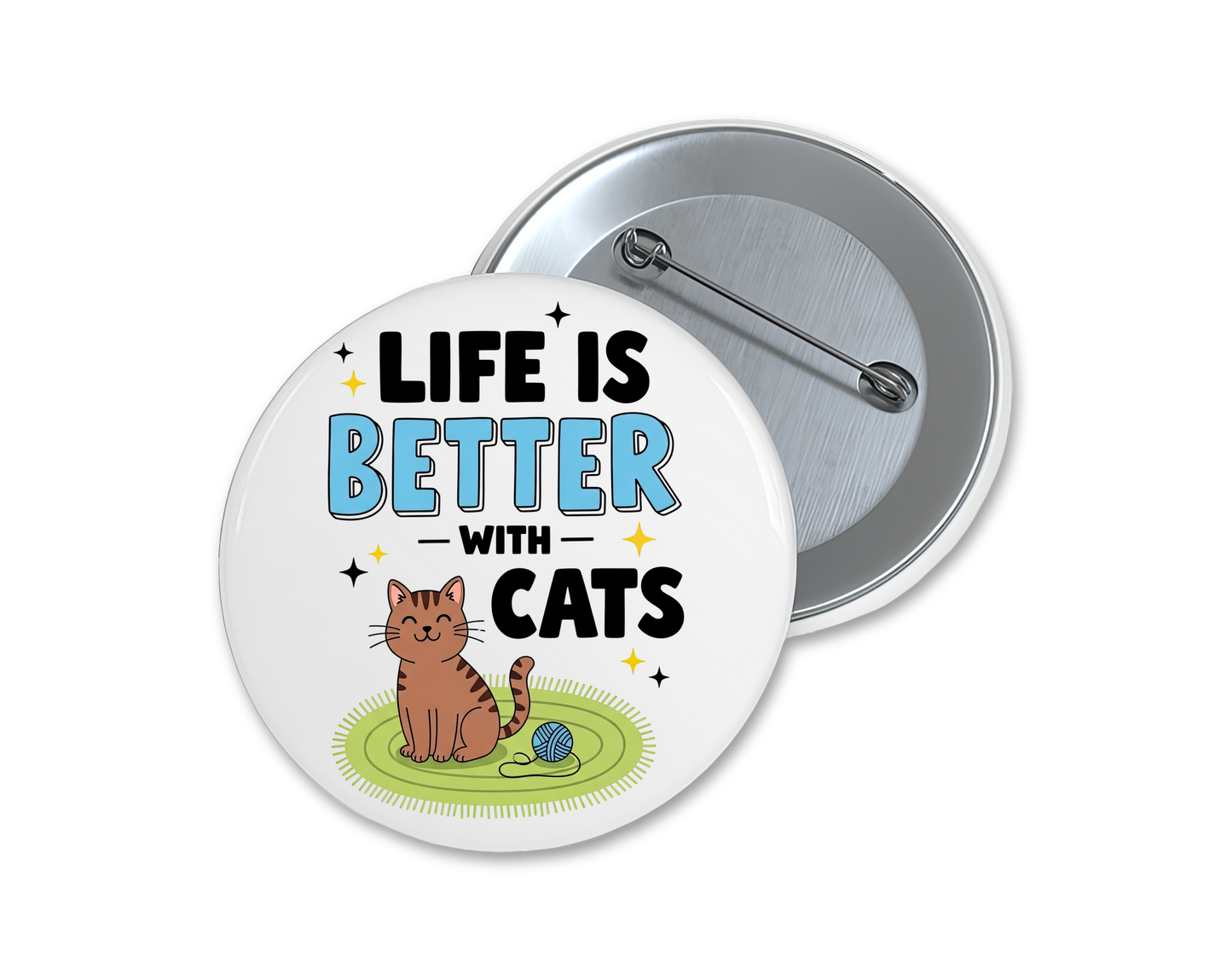Cat lover buttons, choose your favorite(s), 1.75"