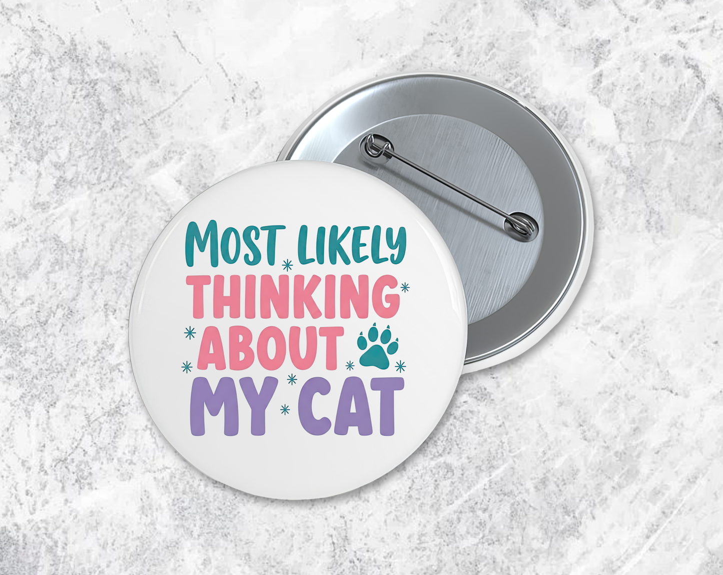 Cat lover buttons, choose your favorite(s), 1.75"