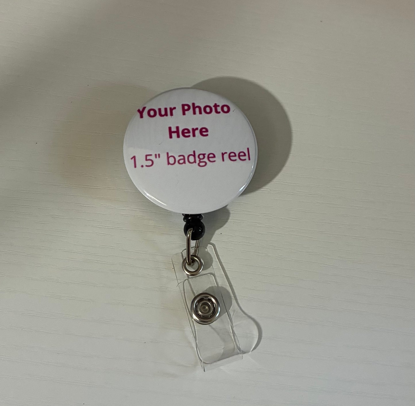 Personalized retractable badge reel